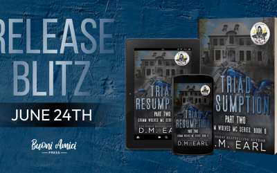 #ReleaseBlitz Triad Resumption (Grimm Wolves MC Series Book 6) By D.M. Earl